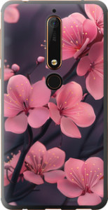Чехол Пурпурная сакура для Nokia 6.1