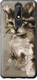 

Чехол Котёнок из пятен и линий для Nokia 5.1 1391160