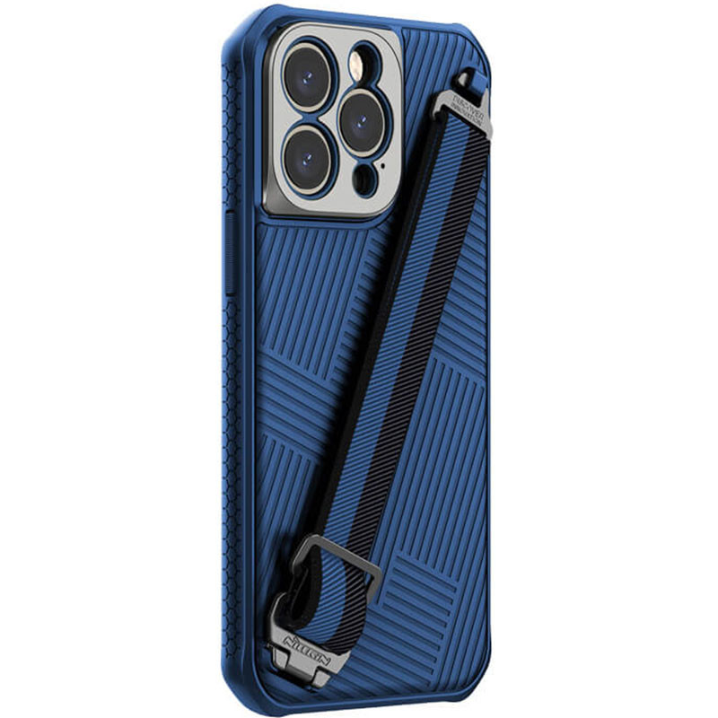 Карбонова накладка Nillkin Strap Magnetic Case для Apple iPhone 14 Pro Max (6.7") (Blue) в магазині vchehle.ua