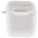 Фото Силиконовый футляр New с карабином для наушников Airpods 1/2 (Белый / White) в магазине vchehle.ua