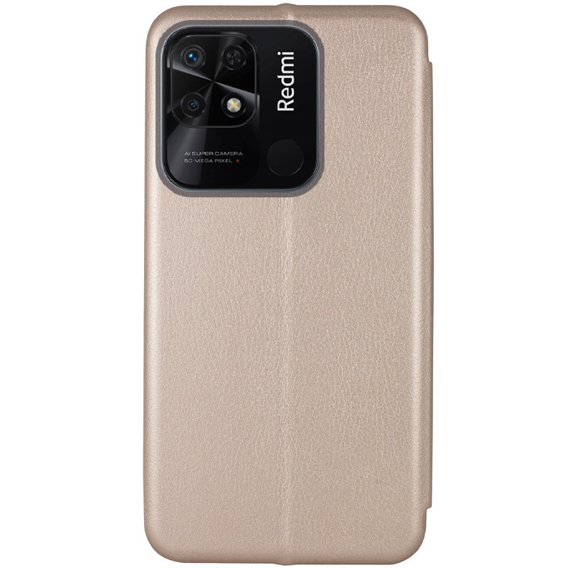 Фото Кожаный чехол-книжка Classy для Xiaomi Redmi 10C (Золотой) на vchehle.ua