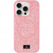 TPU чехол Bling World Rock Diamond with Magnetic Safe для Apple iPhone 16 Pro Max (6.9") (Pink)