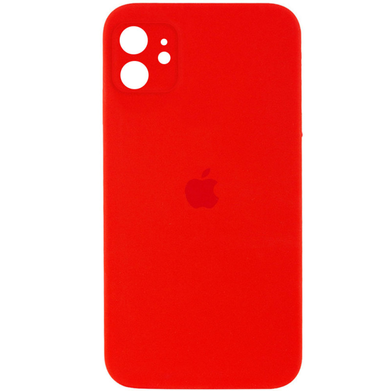 Чохол Silicone Case Square Full Camera Protective (AA) на Apple iPhone 11 (6.1") (Червоний / Red)