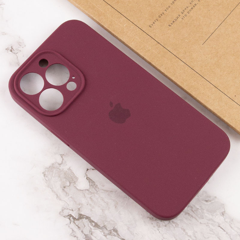 Чехол Silicone Case Full Camera Protective (AA) для Apple iPhone 14 Pro Max (6.7") (Бордовый / Plum) в магазине vchehle.ua