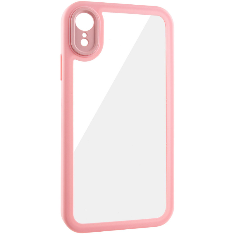 Фото TPU чохол Transparent + Colour 1,5mm на Apple iPhone XR (6.1") (Pink) на vchehle.ua