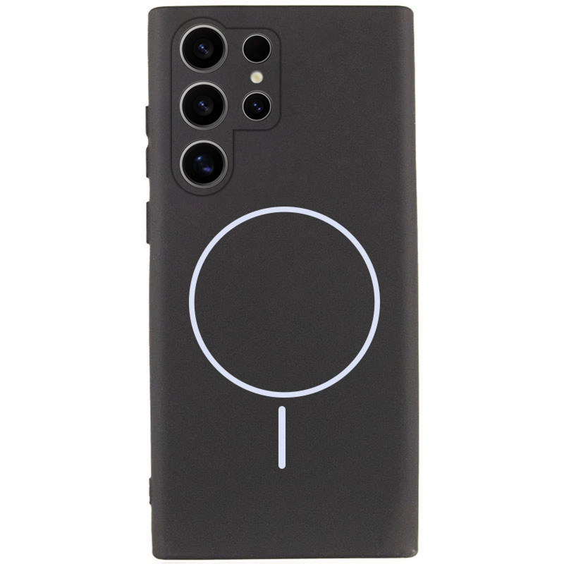 Чехол Silicone Cover Lakshmi Full Camera (AA) with MagFit для Samsung Galaxy S25 Ultra (Черный / Black)