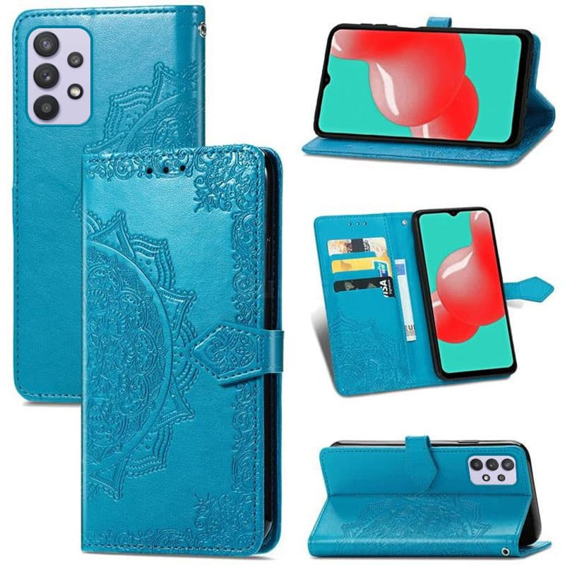 Фото Шкіряний чохол (книжка) Art Case з візитницею на Samsung Galaxy A52 4G / A52 5G / A52s (Синій) на vchehle.ua