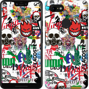 

Чохол Many different logos на Google Pixel 3a XL 874923