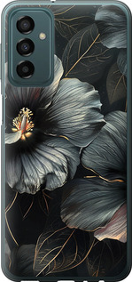 Чохол Чорні квіти на Samsung Galaxy M13 M135