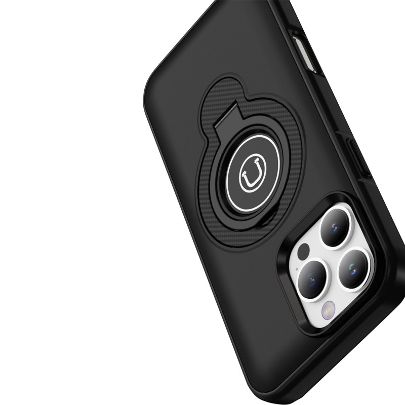 Фото TPU+Textured PC Magnet на Apple iPhone 16 Pro Max (6.9") (Black) в маназині vchehle.ua