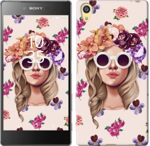 Чехол Девушка с цветами v2 для Sony Xperia Z5 E6633