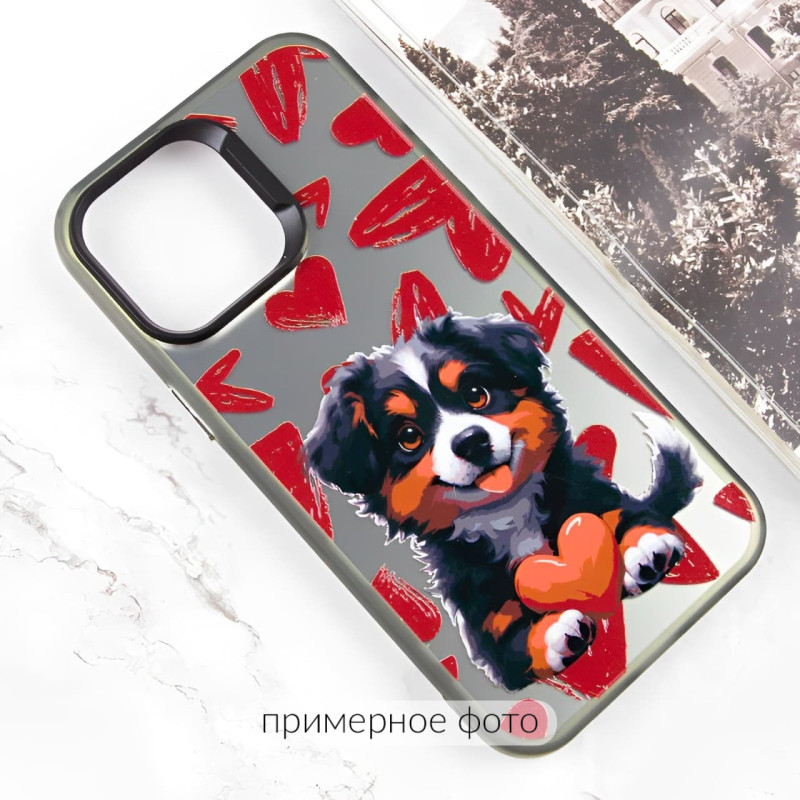 Фото TPU+PC чехол TakiTaki Love magic glow для Samsung Galaxy A54 5G (Lovely dog / Black) на vchehle.ua