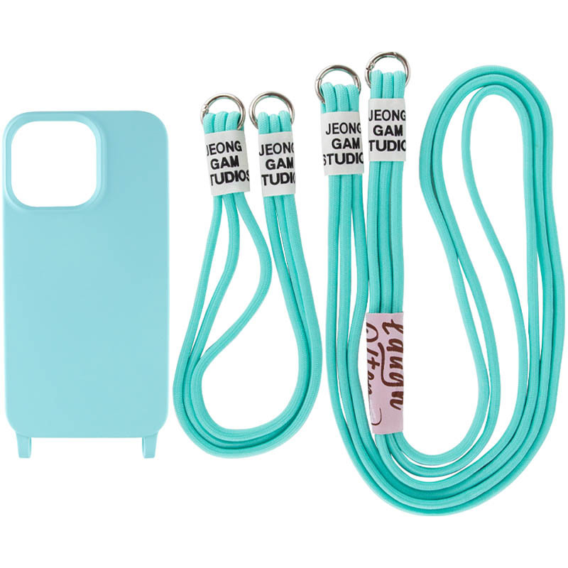 Чохол TPU two straps California на Apple iPhone 12 Pro / 12 (6.1") (Бірюзовий / Marine Green)