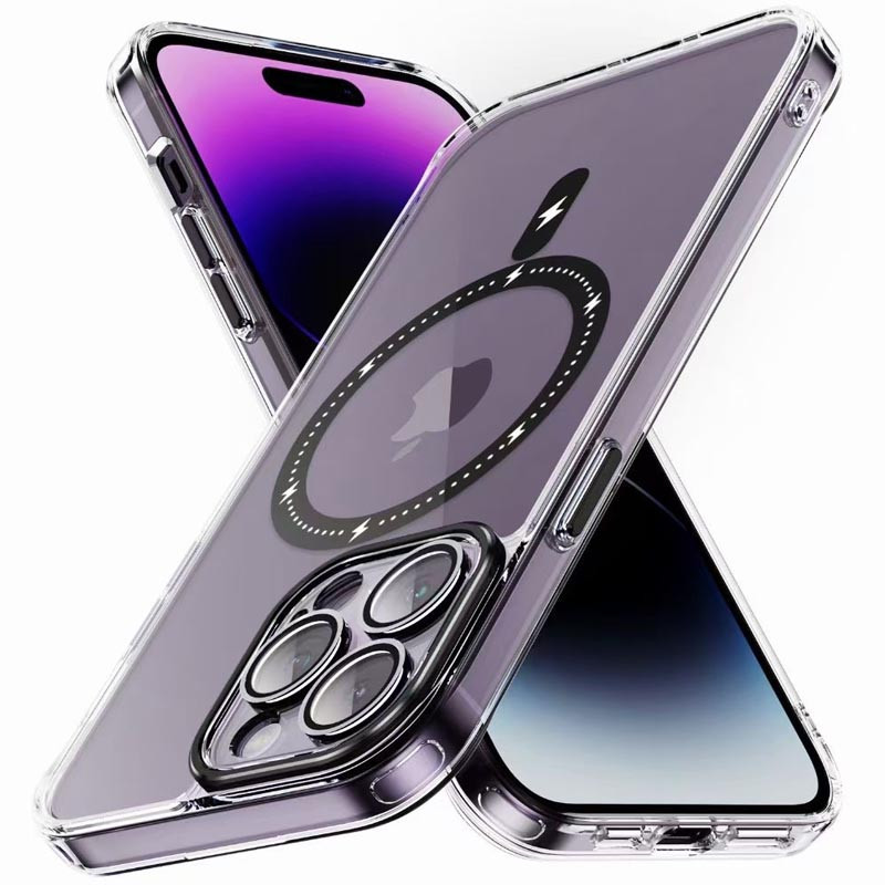 Фото Чехол TPU+PC Colorful with Magnetic Fit для Apple iPhone 13 Pro (6.1") (Black) на vchehle.ua