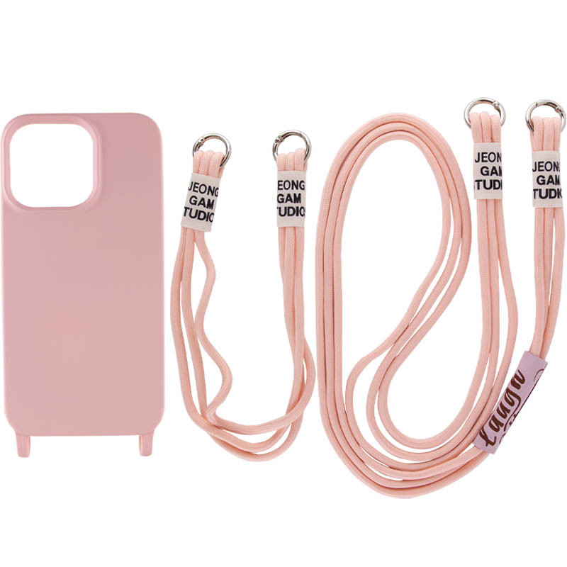 Чохол TPU two straps California на Apple iPhone 12 Pro / 12 (6.1") (Рожевий / Pink Sand)