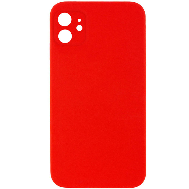 Silicone Case Square Full Camera Protective (AA) NOLOGO для Apple iPhone 11 (6.1") (Красный / Red)