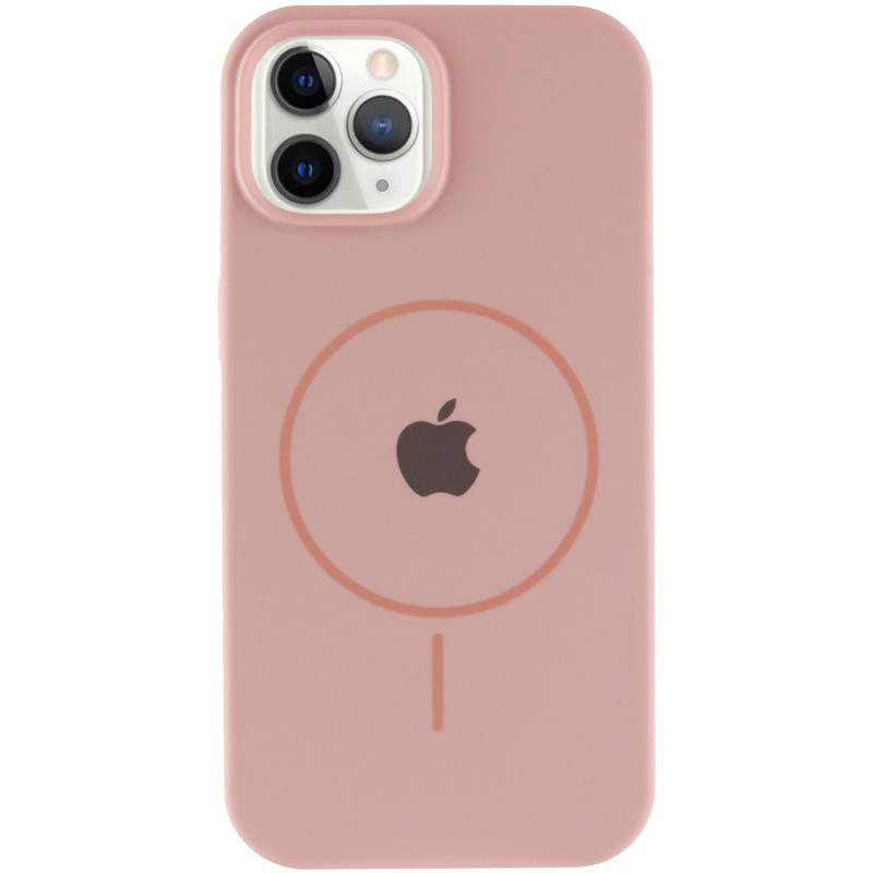 Фото Чохол Silicone Case Full Protective (AA) with Magnetic Safe на Apple iPhone 12 Pro Max (6.7") (Рожевий / Pink Sand) на vchehle.ua