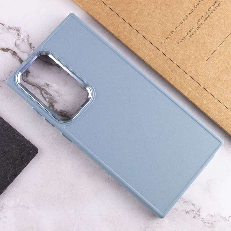 TPU чохол Bonbon Metal Style на Samsung Galaxy S23 Ultra (Блакитний / Mist blue) в магазині vchehle.ua