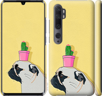 

Чехол Мопс с кактусом для Xiaomi Mi Note 10 876369
