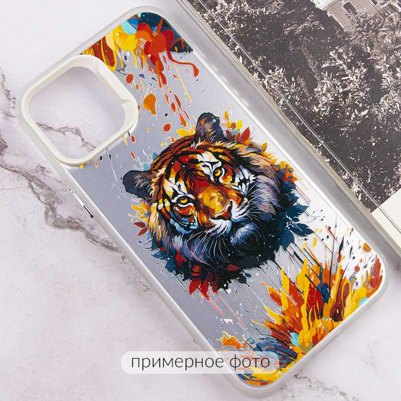 TPU+PC чехол TakiTaki Magic glow для Xiaomi Poco X5 Pro 5G / Redmi Note 12 Pro 5G (Tiger / White) в магазине vchehle.ua