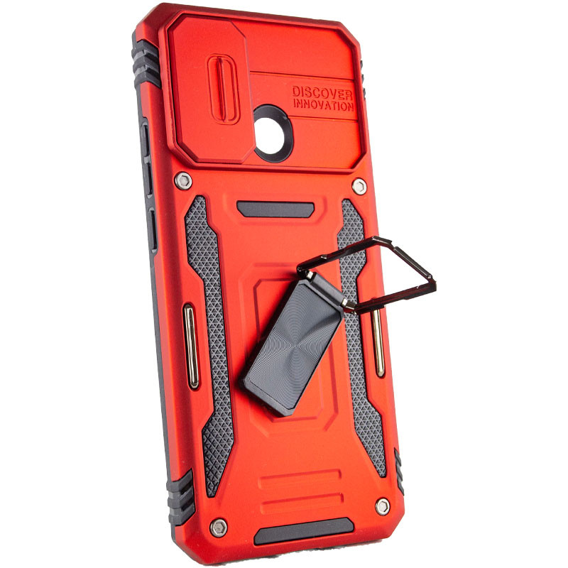Фото Ударопрочный чехол Camshield Army Ring для Xiaomi Redmi 10C (Красный / Red) в магазине vchehle.ua