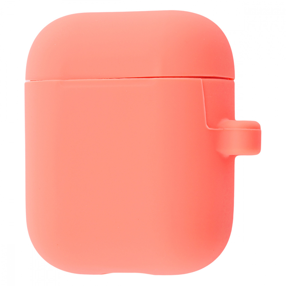 Silicone Case Slim with Carbine for AirPods (coral)
