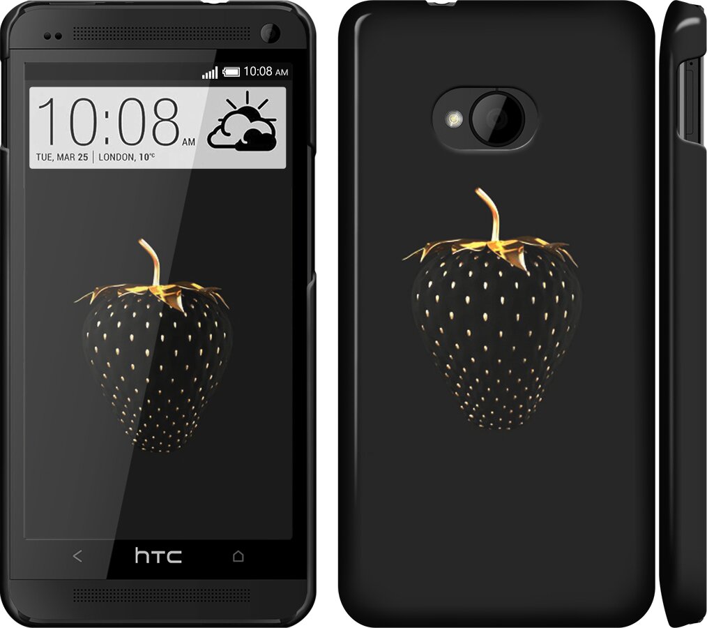 

Чехол Черная клубника для HTC One M7 97798