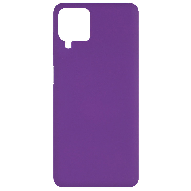 Уценка Чехол Silicone Cover Full without Logo (A) для Samsung Galaxy A12 / M12 (Дефект упаковки / Фиолетовый / Purple)