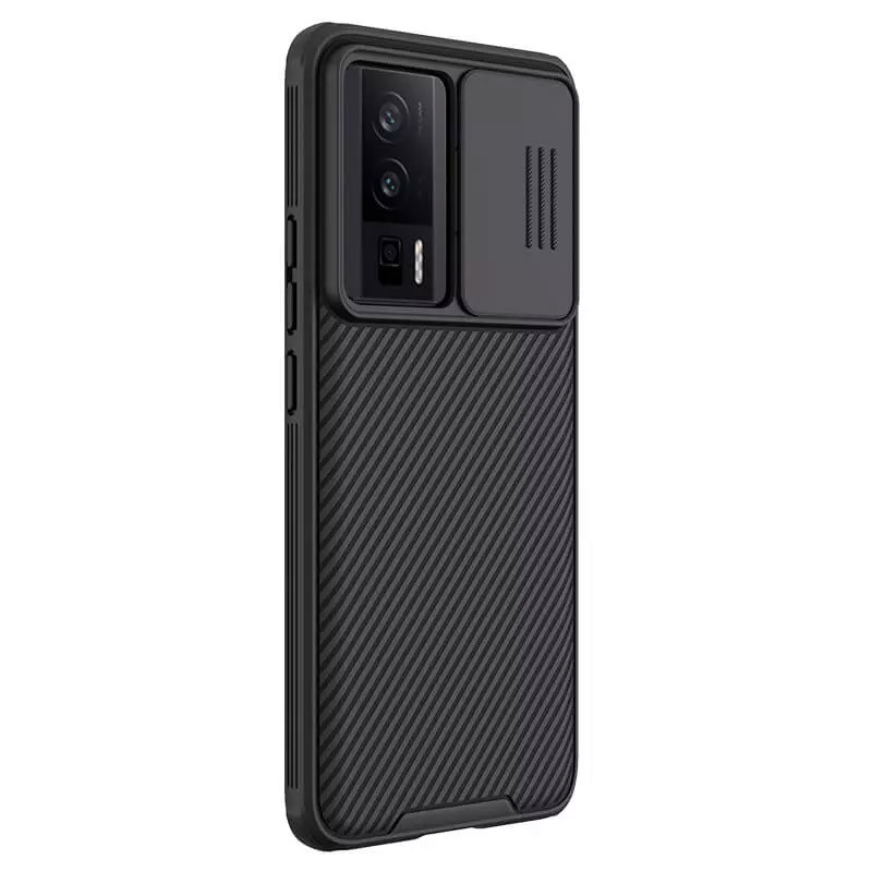 Купить Карбоновая накладка Nillkin Camshield (шторка на камеру) для Xiaomi Redmi K60 / K60 Pro (Черный / Black) на vchehle.ua