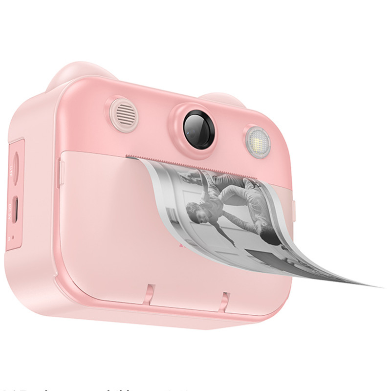 Детская фотокамера с моментальной печатью Hoco DV204 Dual-camera (Pink) в магазине vchehle.ua