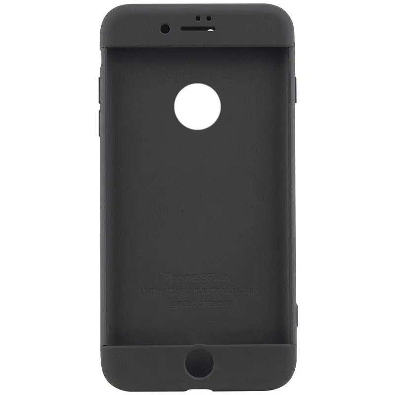 Фото Пластикова накладка GKK LikGus 360 градусів (opp) з лого на Apple iPhone 7 plus / 8 plus (5.5") (Чорний) на vchehle.ua