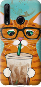 Чехол Зеленоглазый кот в очках для Huawei Honor 10i