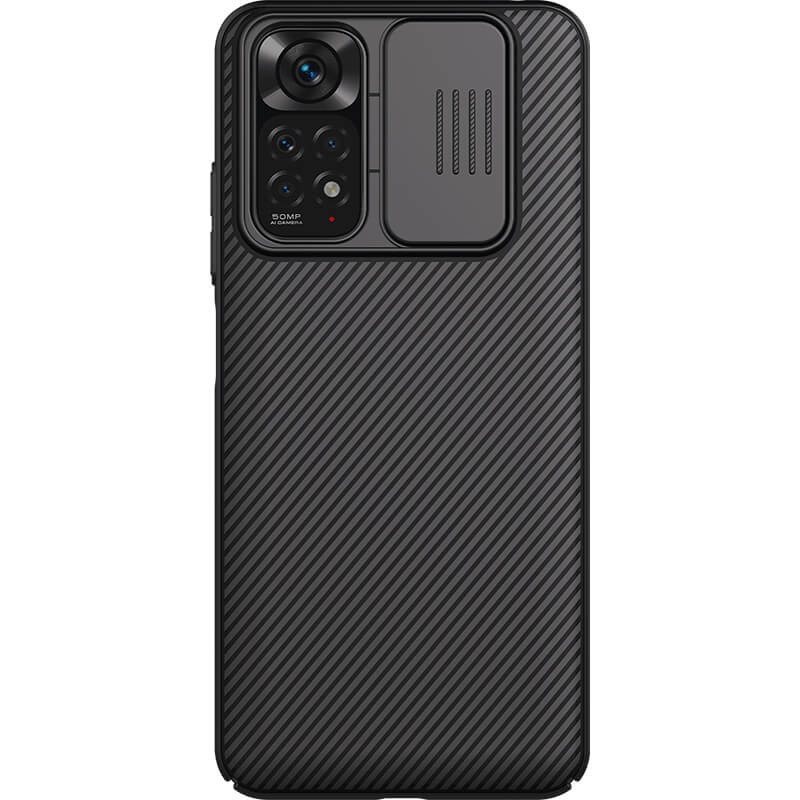 Карбонова накладка Nillkin Camshield (шторка на камеру) на Xiaomi Redmi Note 11 (Global) (Чорний / Black)