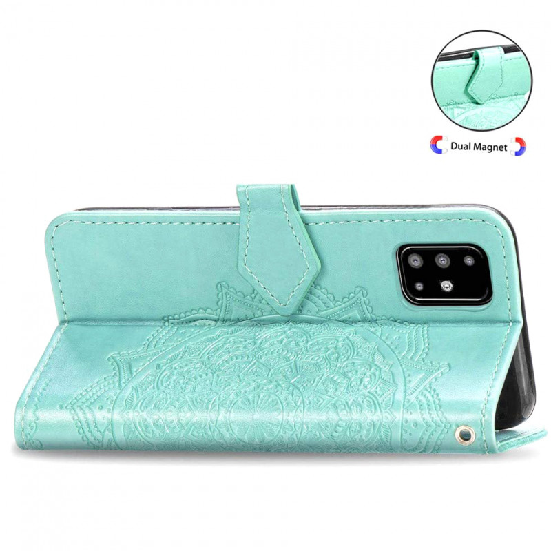 Фото Кожаный чехол (книжка) Art Case с визитницей для Samsung Galaxy A71 (Бирюзовый) в магазине vchehle.ua