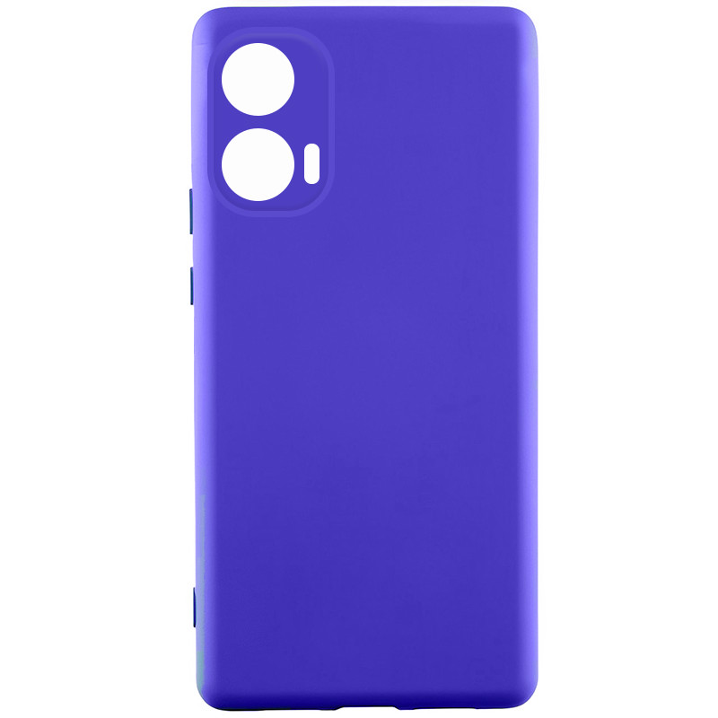 Чохол Silicone Cover Lakshmi Full Camera (AA) на Motorola Moto G24 (Синій / Iris)