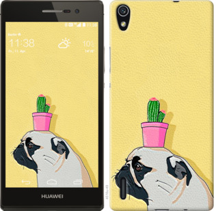 

Чохол Мопс з кактусом на Huawei Ascend P7 795742
