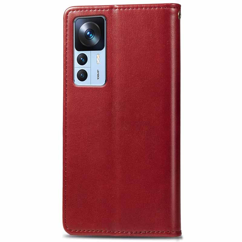 Фото Кожаный чехол-книжка GETMAN Gallant (PU) для Xiaomi 12T / 12T Pro (Красный) на vchehle.ua