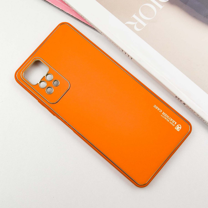 Фото Шкіряний чохол Xshield на Xiaomi Redmi Note 12 Pro 4G (Помаранчевий / Apricot) на vchehle.ua