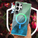 Купить Чехол TPU Shiny Mountain (MagFit) для Samsung Galaxy S24 Ultra (Green / Blue) на vchehle.ua