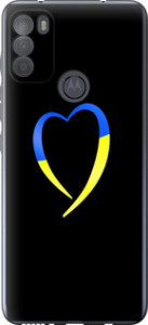 Чехол Жёлто-голубое сердце для Motorola G50