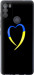 Чехол Жёлто-голубое сердце для Motorola G50
