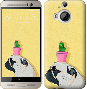 

Чехол Мопс с кактусом для HTC One M9 Plus 795460