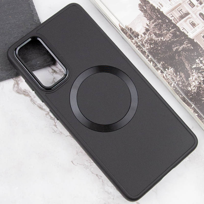 TPU чохол Bonbon Metal Style with Magnetic safe на Samsung Galaxy A35 (Чорний / Black) в магазині vchehle.ua