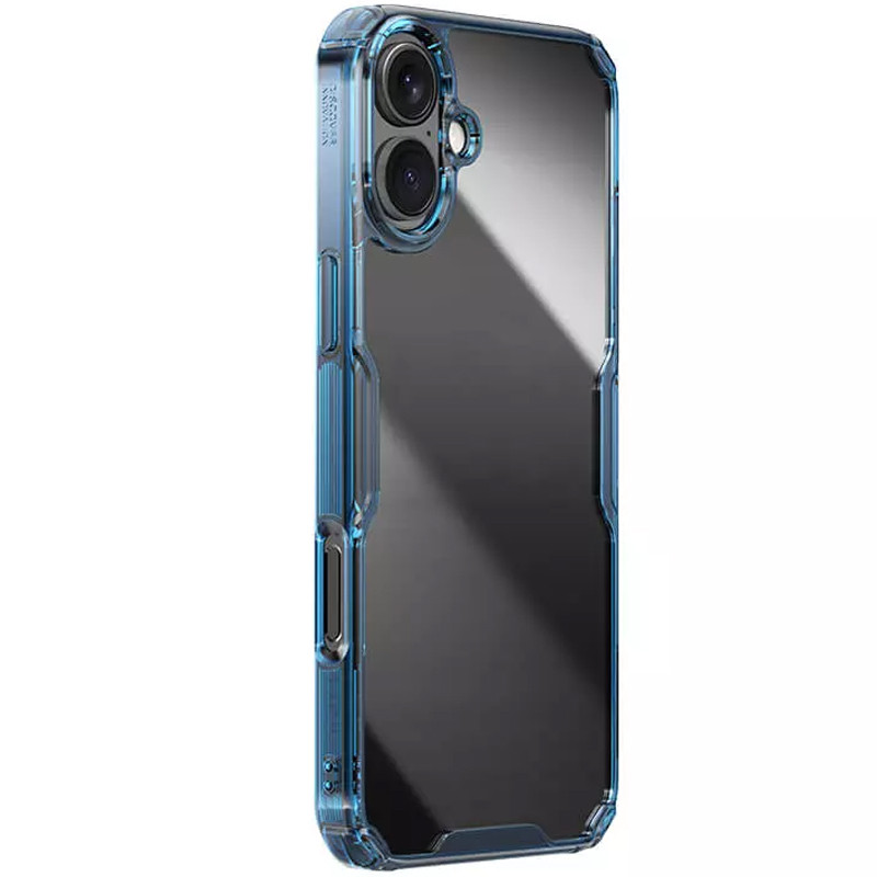 TPU чехол Nillkin Nature Pro Series для Apple iPhone 16 (6.1") (Синий (прозрачный))