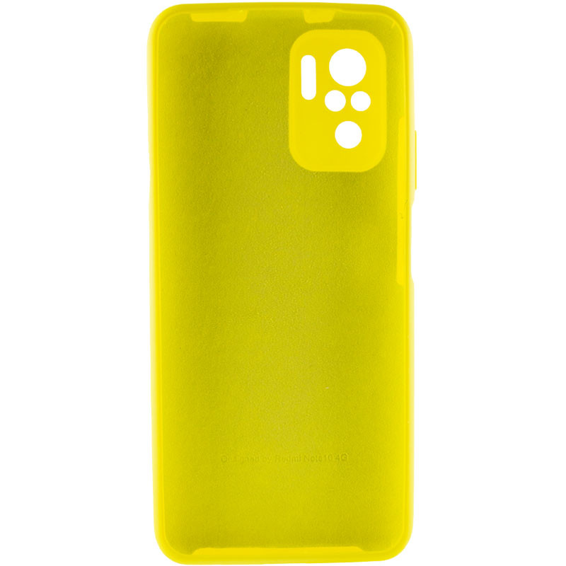 Фото Чехол Silicone Cover Full Camera (AA) для Xiaomi Redmi Note 10 / Note 10s (Желтый / Bright Yellow) на vchehle.ua