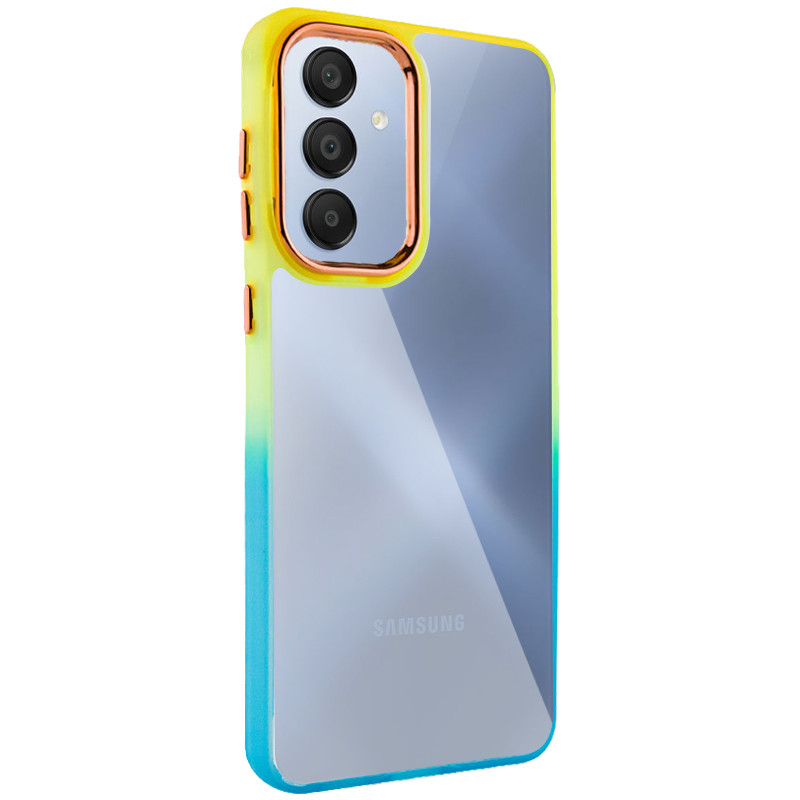 Чохол TPU+PC Fresh sip series на Samsung Galaxy A55 (Бірюзовий / Помаранчевий)
