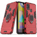 #Ударопрочный чехол Transformer Ring for Magnet для Samsung Galaxy M31 (Красный / Dante Red)