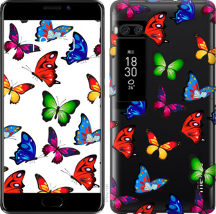Чехол Красочные мотыльки для Meizu Pro 7 Plus 881404