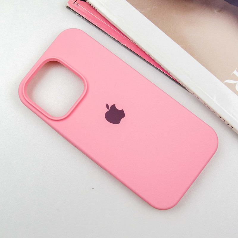 Фото Чехол Silicone Case Full Protective (AA) для Apple iPhone 15 Pro (6.1") (Розовый / Light pink) на vchehle.ua