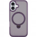 TPU+PC чехол Metal Buttons with Magnetic Safe Colorful HQ Ring для Apple iPhone 16 (6.1") (Purple)